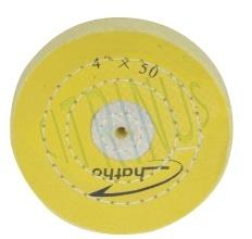 Roda de polimento para PM 100 em Musselina tratada, dura,  100 x 15 mm